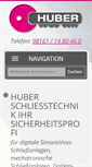 Mobile Screenshot of huber-schliesstechnik.de