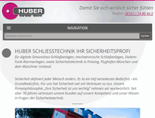 Tablet Screenshot of huber-schliesstechnik.de